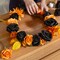 Artificial Flowers Combo Box, Fake Silk Foam Flower Mix with Wire Stem, DIY Wedding Bridal Bouquet Shower Party Home Décor (30-40 Pieces) (Halloween Theme)